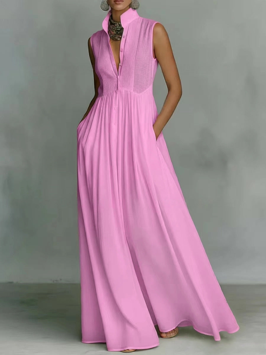 Women's French-style high-waist midi dress with ribbon tie, casualwear from Plush Fashion Hub, featuring a feminine, elegant silhouette.