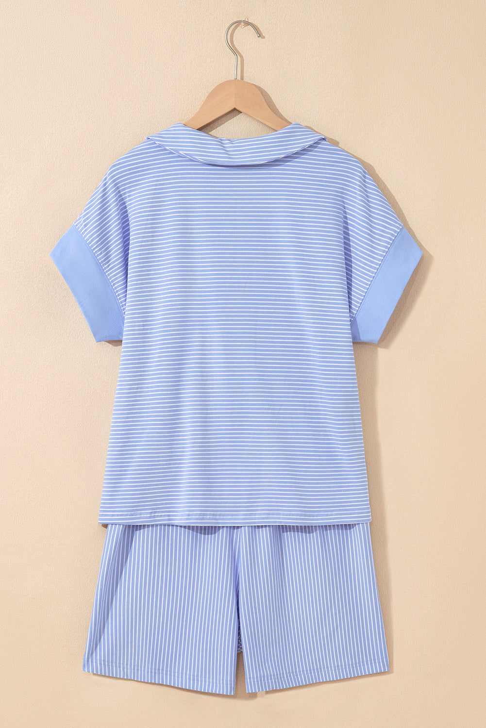 Lilian Dolman Sleeve Polo Shirt Set by Threaded Pear, stylish short set with a polo top and matching shorts, in a casual, trendy design.