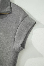 Shopimist half zip polo tee and casual pant set featuring a navy polo shirt with a half zip and matching relaxed pants.
