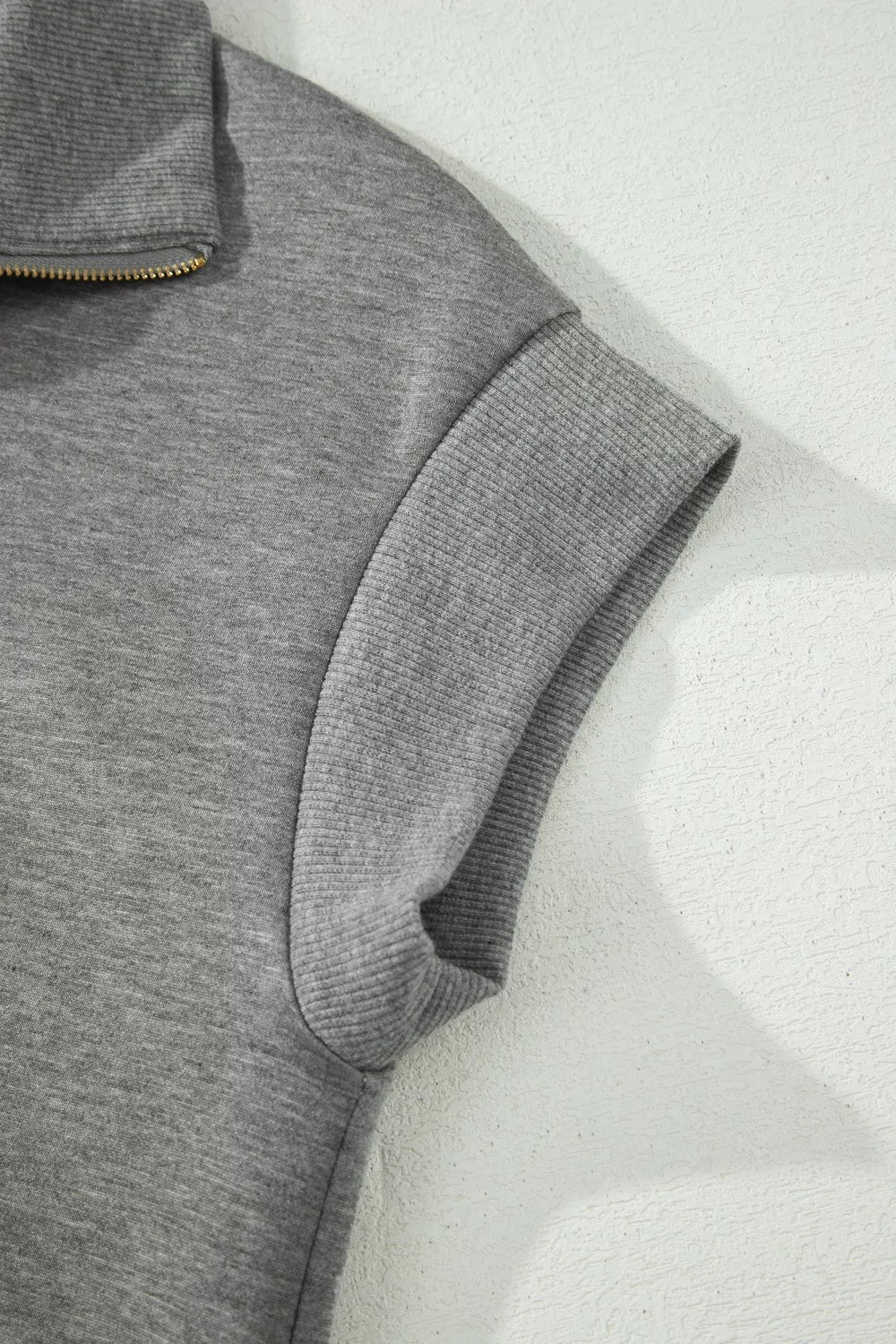 Shopimist half zip polo tee and casual pant set featuring a navy polo shirt with a half zip and matching relaxed pants.