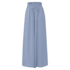 Women's high waist wide leg casual pants by FitiqueFit, shown in a relaxed fit with a flowing wide leg silhouette.