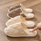 Shopimist round toe flats slippers with soft fabric upper and cushioned sole, perfect for comfortable casual wear.