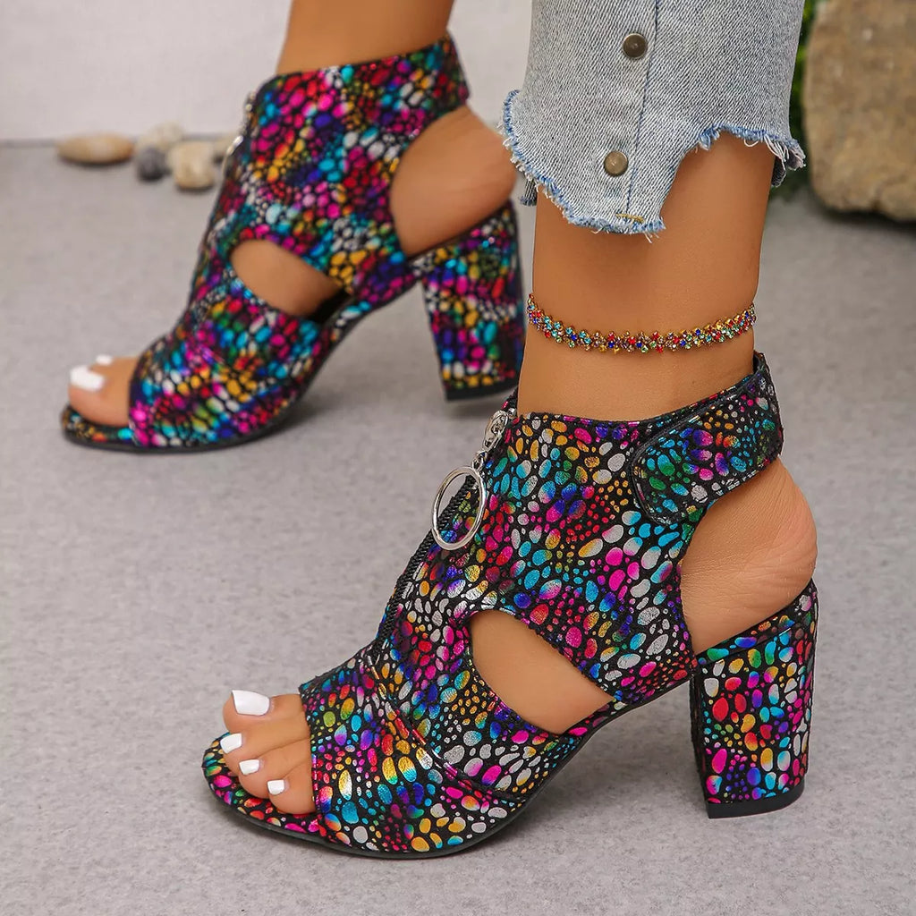 Shopimist open toe block heels sandals featuring a stylish design with a sturdy heel and comfortable open toe style.