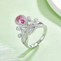 Sterling silver ring with 1-carat moissanite gemstone, featuring a sleek, elegant design and polished finish.
