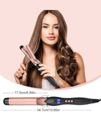 Professional anti-scald curling iron with ceramic barrel for fast, safe hair curling and styling.