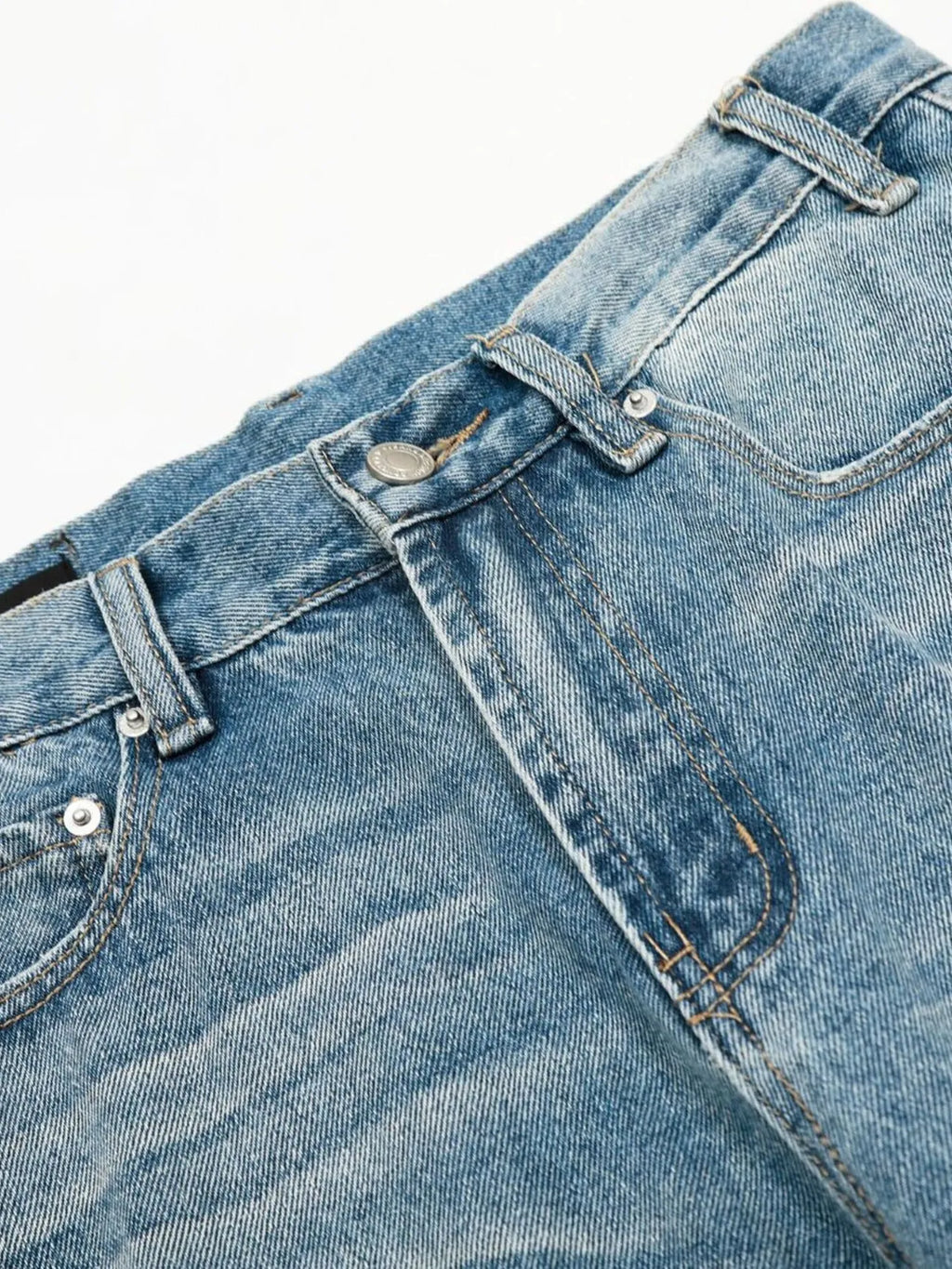 Men's loose fit jeans by Trendsi, showing front view with classic denim style and relaxed fit for casual wear.