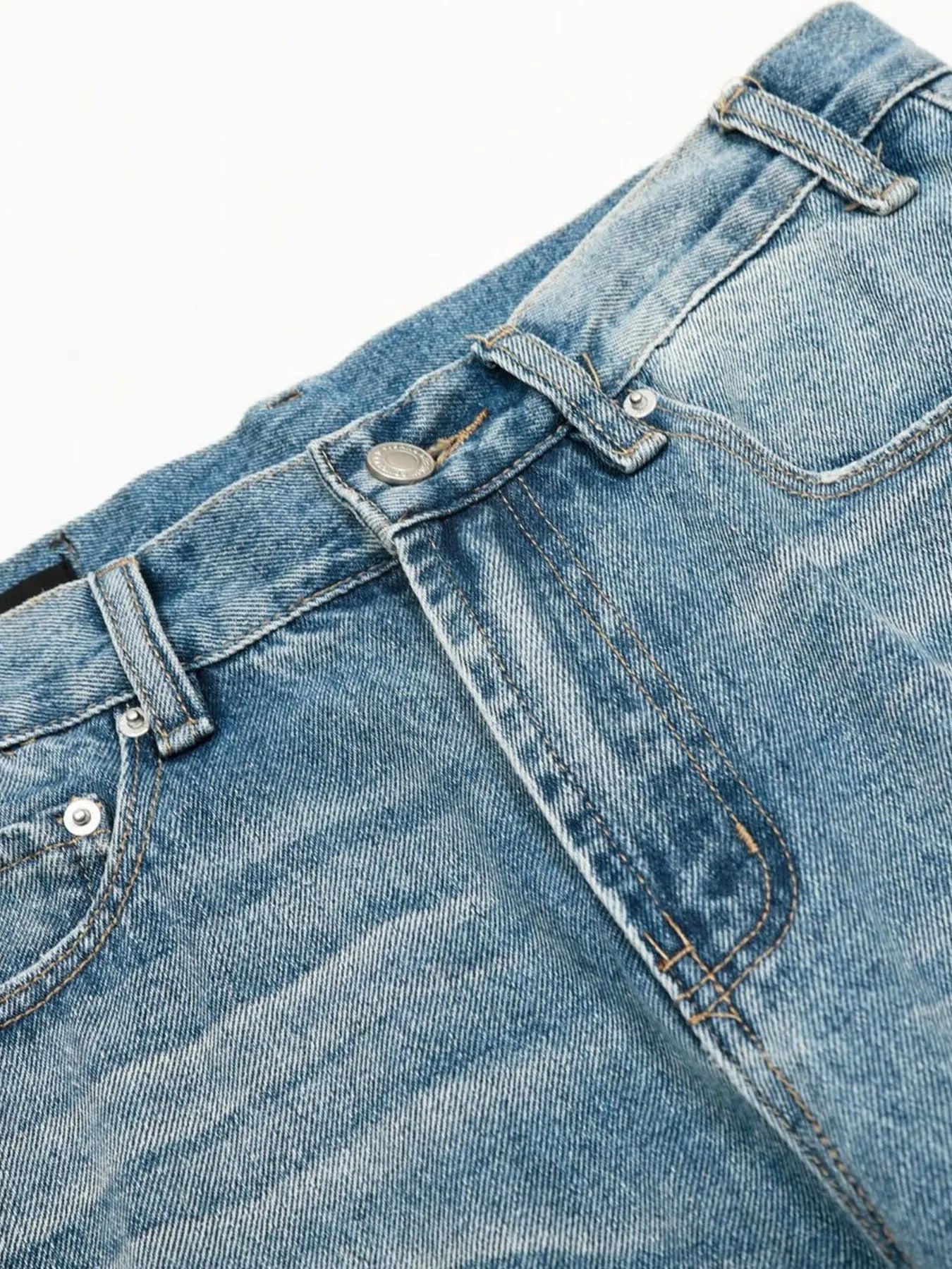 Men's loose fit jeans by Trendsi, showing front view with classic denim style and relaxed fit for casual wear.