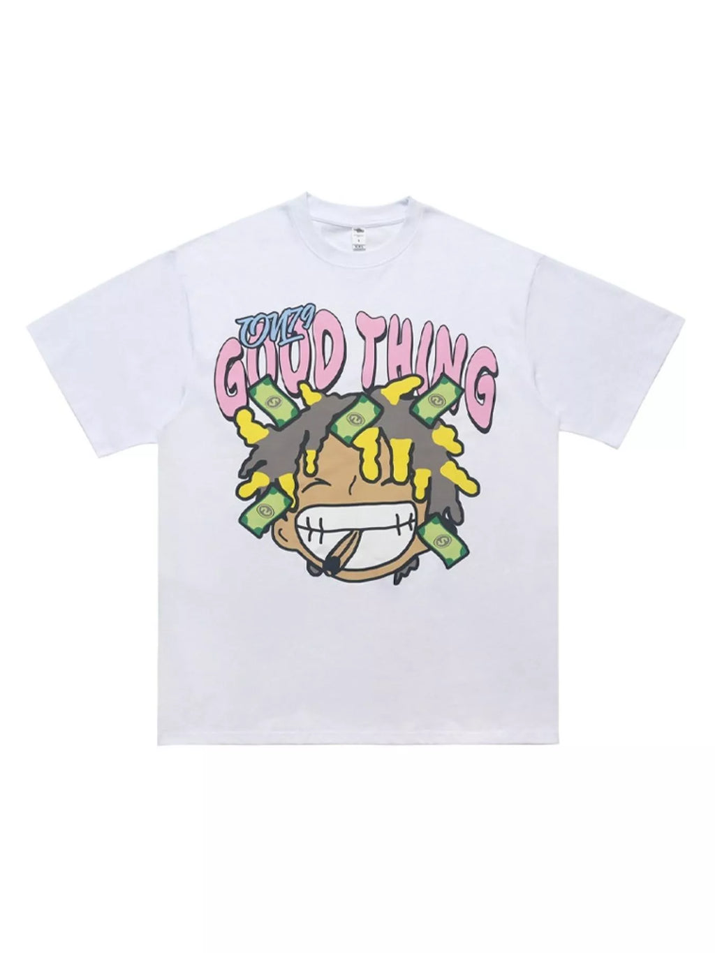 Men's casual graphic round neck T-shirt by Simply Love, featuring a stylish design on soft fabric, ideal for everyday wear.