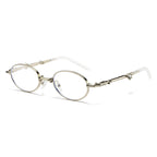Light-tinted foldable small frame sunglasses for women by Plush Fashion Hub, stylish and compact eyewear with a luxury design.