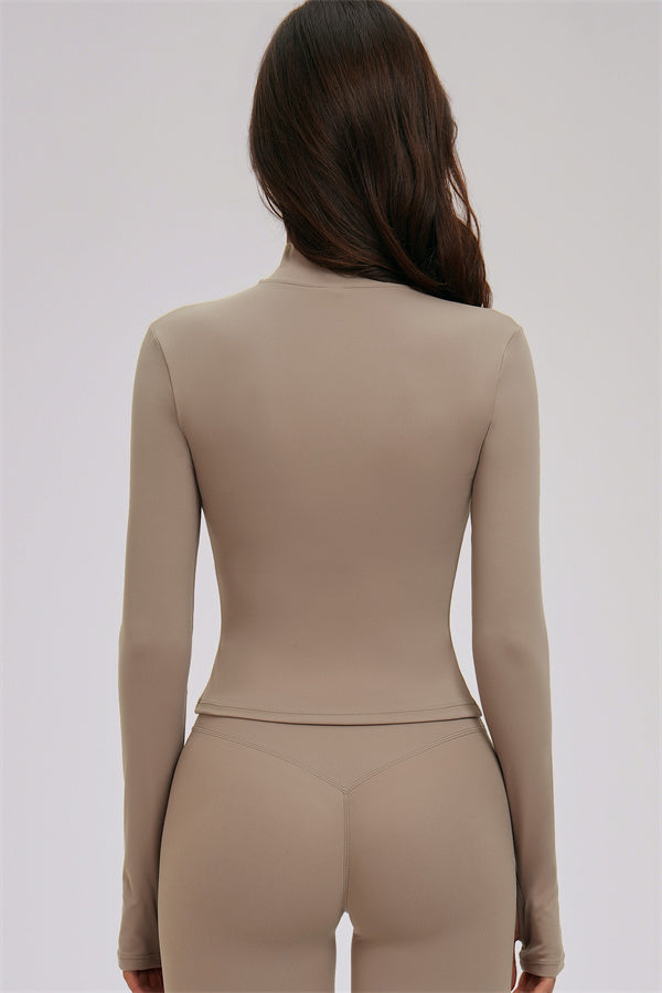 Fitglutes Activewear Kinetic Zip Jacket, cross-back sports bra, and leggings 3-piece workout set shown in the image.