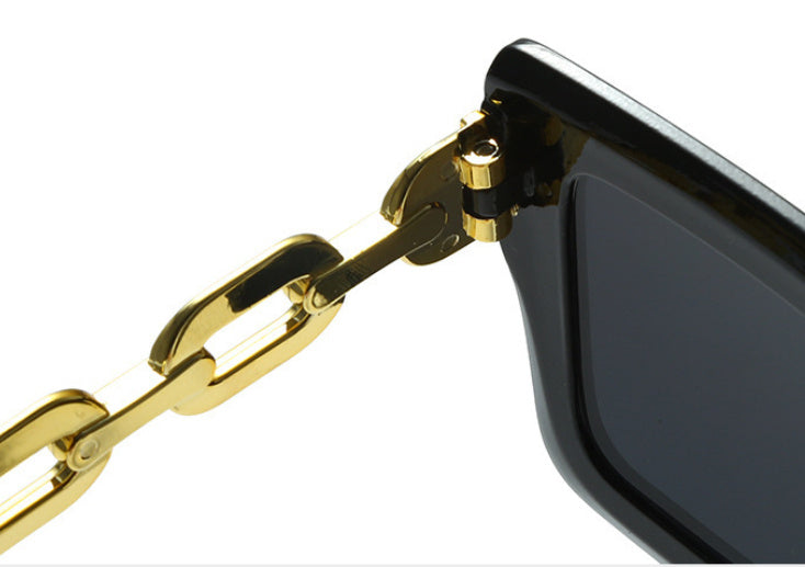 Square chain sunglasses for women by FitiqueFit featuring stylish square frames and chain detailing, perfect for sunny days.