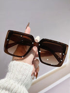 Oversized gradient square sunglasses from Trendsi, stylish accessories with tinted lenses and bold frame design.