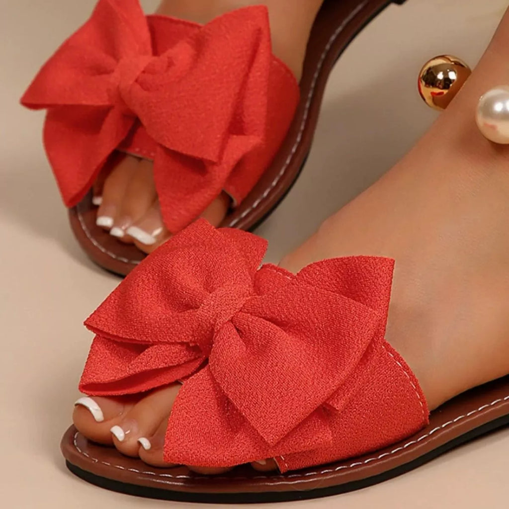 Shopimist bow open toe sandals with stylish straps and a sleek design, perfect for summer footwear.