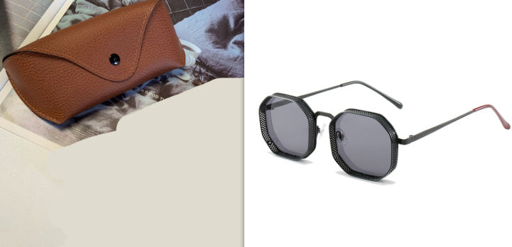 Lightweight metal frame sunglasses by Plush Fashion Hub featuring sleek design and stylish eyewear for a modern look.