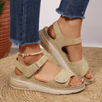 Shopimist open toe platform sandals with chunky heel and adjustable ankle strap, stylish summer footwear for women.