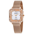 Mathey Tissot Women's Gemina watch with a sleek design, silver-tone case, and elegant dial featuring gemstone accents.
