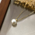 Sterling silver pearl pendant necklace featuring a single lustrous white pearl on a delicate chain, crafted by Shopimist.