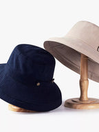 Trendsi classic cotton wide brim sun hat with breathable fabric, perfect for summer beach outings and outdoor sun protection.