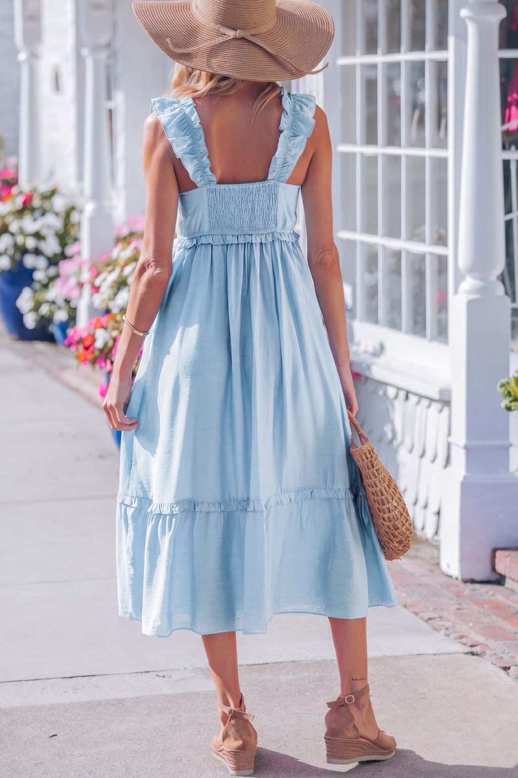 Emily Waist Sleeveless Maxi Dress by Threaded Pear, full-length black maxi dress with a fitted waist and sleeveless design.