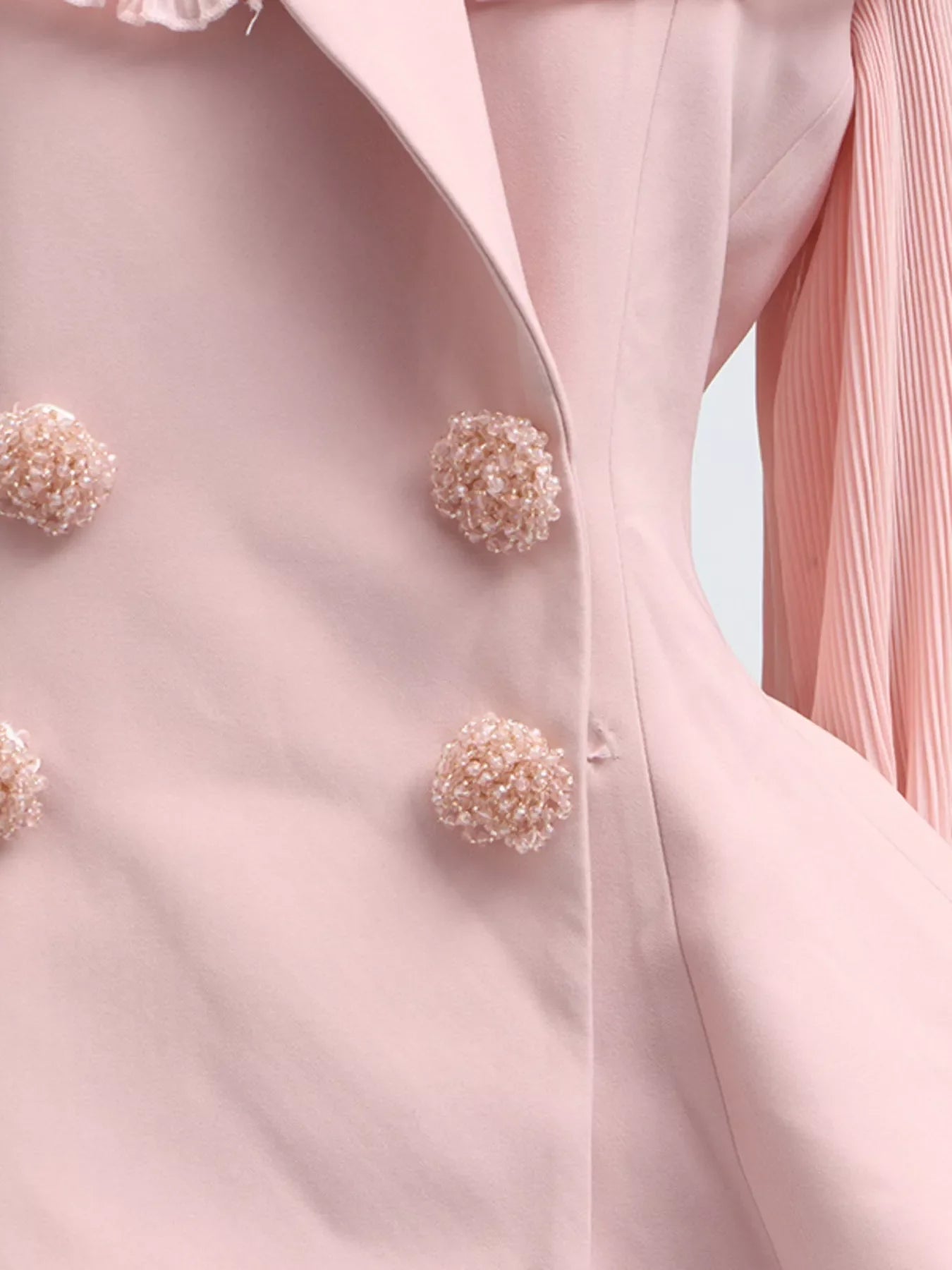 Shopimist frill lapel collar top and pleated skirt set, featuring stylish design and elegant fabric, perfect for chic casual wear.
