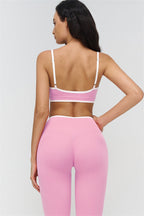 Fitglutes Activewear sports bra and leggings set, contrast design, perfect for gym workouts and activewear training.
