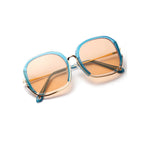 Large half-frame UV400 sunglasses by FitiqueFit featuring colorful fashion shades and stylish eyewear design.
