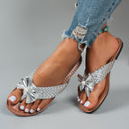 Shopimist toe post bow sandals featuring a stylish design with a bow detail and open toe style perfect for warm weather.