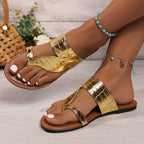 Crocodile-embossed thong sandals by Shopimist featuring sleek straps and a comfortable flat sole, styled for casual wear.