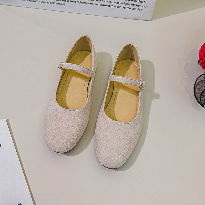 Women's vintage Mary Jane flats by FitiqueFit, showcasing classic leather pumps with rounded toes and adjustable ankle straps.