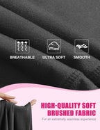 Three pairs of high-waisted cropped yoga pants with slanted pockets from FitiqueFit, shown laid flat.