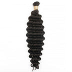 Deep Wave Bulk 100% Human Braiding Hair - Plush Fashion Hub