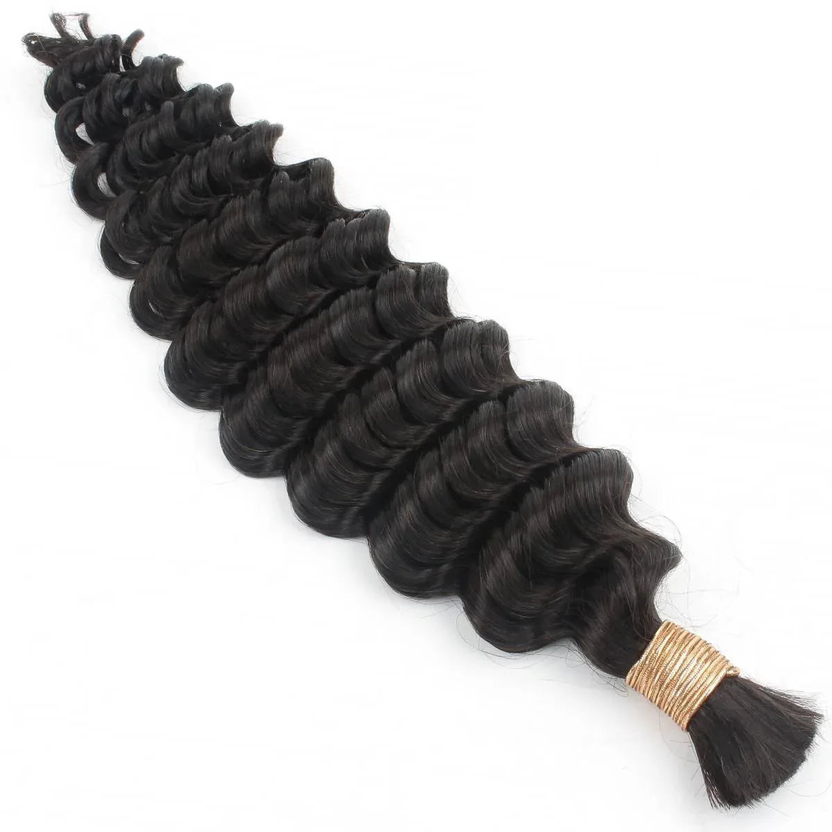 Deep Wave Bulk 100% Human Braiding Hair - Plush Fashion Hub