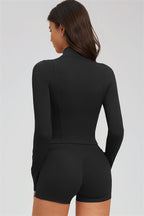 Fitglutes Activewear sports bra, zip jacket, and shorts 3-piece set for workout and gym activities.