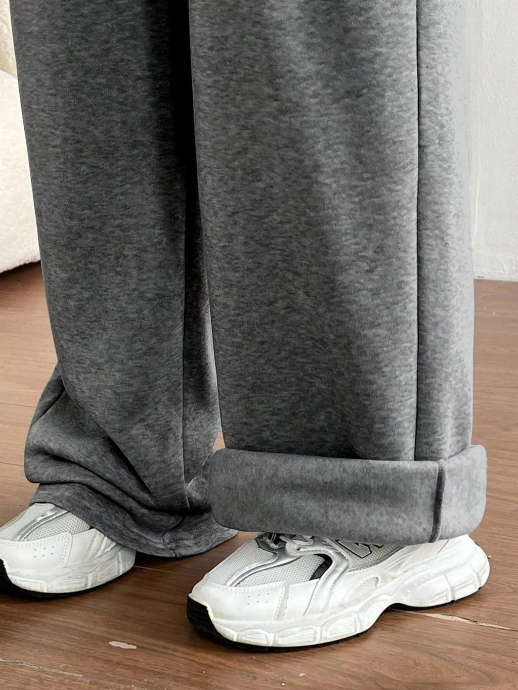 Simply Love casual high waist wide leg sweatpants with drawstring, comfortable and relaxed fit, shown in soft fabric.