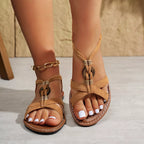 Shopimist open toe flats sandals with minimalist design, featuring cushioned soles and stylish straps for comfortable everyday wear.