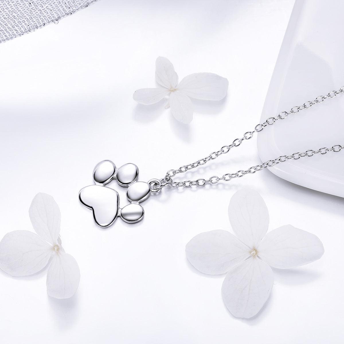 Sterling silver necklace with SCN pendant for women, featuring a 1.5x1.4cm pendant, stylish jewelry accessory.