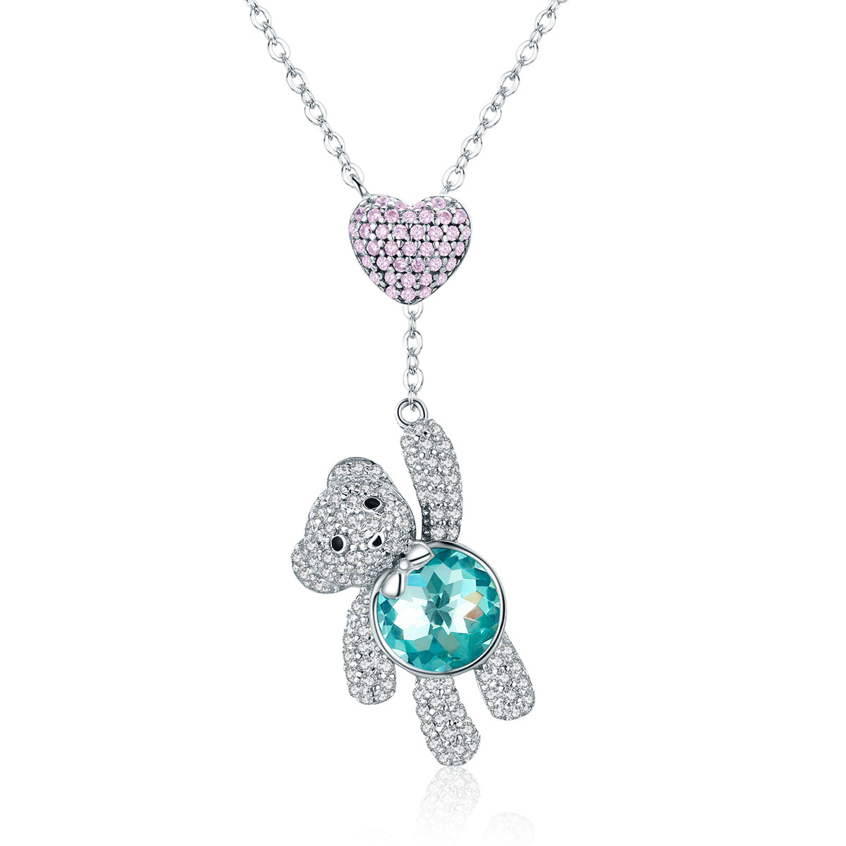 Sterling silver necklace with a 3.1x1.3cm pendant for women, adjustable 38-45cm chain, from Bids.com.