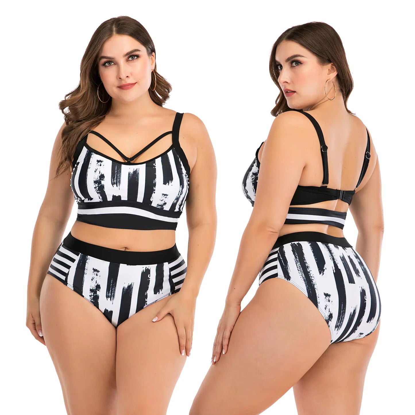 Plus size women's sexy bikini swimwear by Plush Fashion Hub, featuring a stylish and flattering design for plus size swimsuits.