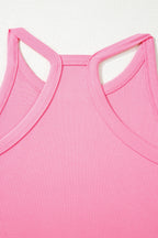Threaded Pear Meredith slim ribbed tank top set with matching pant set, featuring a fitted design and ribbed fabric for a stylish look.