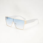 Square metal frame sunglasses from Plush Fashion Hub, European hip-hop style eyewear with bold, modern design.