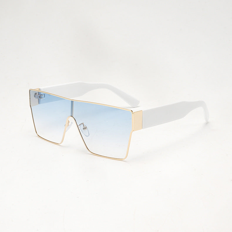 Square metal frame sunglasses from Plush Fashion Hub, European hip-hop style eyewear with bold, modern design.