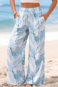 Threaded Pear Sophie waistband wide-leg pants shown in a neutral fabric with a relaxed fit and high waist design.
