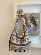 Sherpa Ruched Strap Handbag