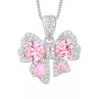 Zircon Bow Pendant Necklace by Shopimist featuring a sparkling zircon bow charm on a delicate chain.