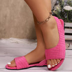 Open toe slide sandals from Trendsi featuring a casual design, with a comfortable slip-on style and stylish open toe front.