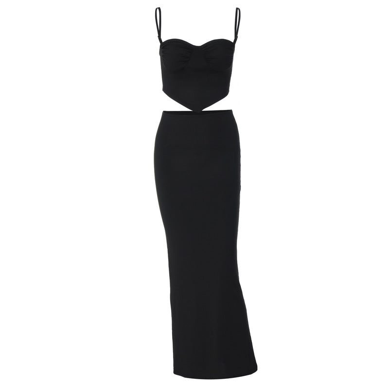 Women's spaghetti straps chest wrap fashion hip suit by LadyShow.Store, featuring a stylish, fitted design with elegant straps.