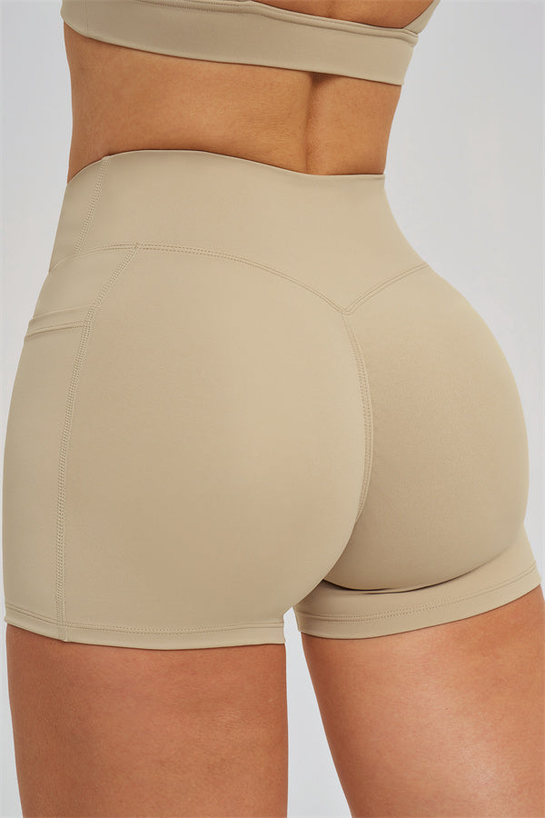 Fitglutes Activewear sports bra, zip jacket, and shorts 3-piece set for workout and gym activities.