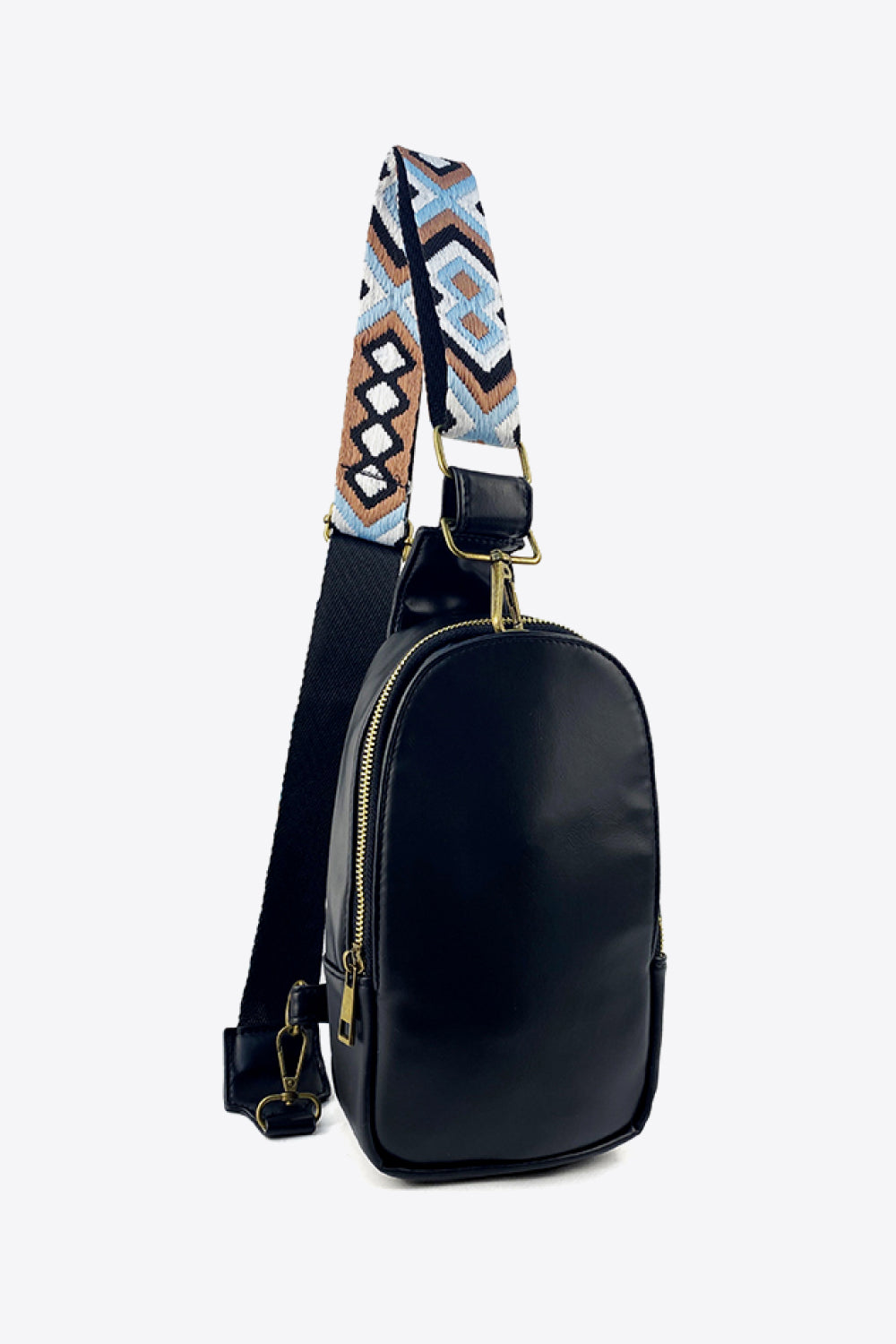 Trendsi random pattern adjustable strap PU leather sling bag with multiple colors and stylish design, perfect for casual outings.