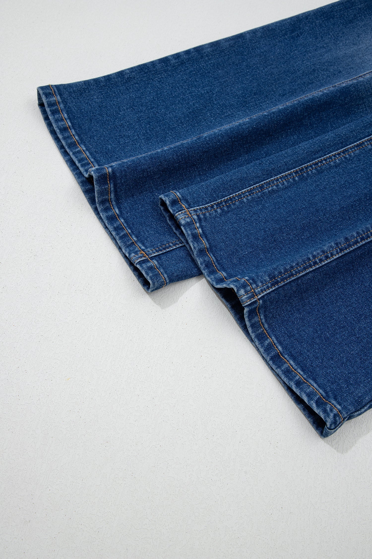 Light blue Yusra Seam Detail Shift Jeans by Threaded Pear with visible seam accents and classic jean silhouette.