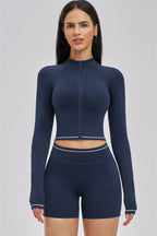 Fitglutes Activewear shorts from The Unbound Jacket Shorts 2-Piece Set, featuring sporty bottoms with a sleek, fitted design.